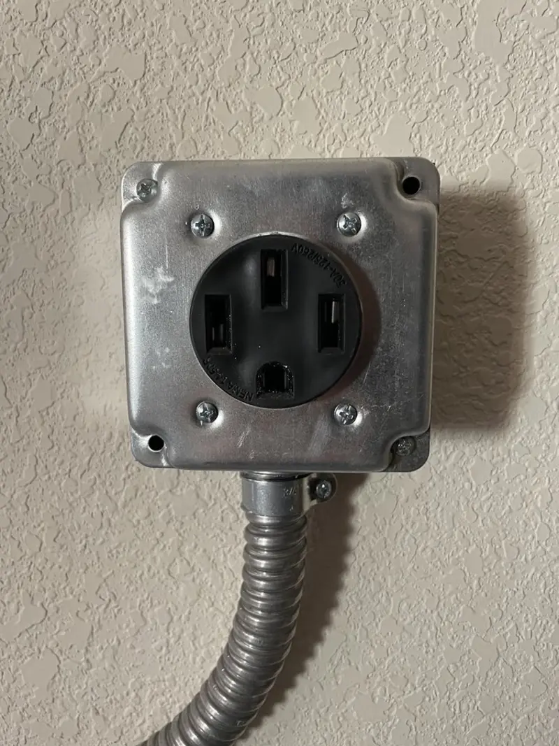 NEMA 14-50 outlet installed for Smart Home Electrical in Scott